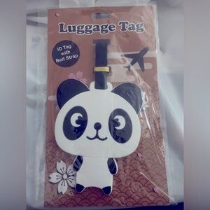 CUTE Panda Bear Luggage Tag Travel luggage bag back pack label NEW NWT